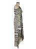 Zara 100% Polyamide Graphic Gray Casual Dress Size S - photo 4