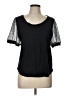 DKNY Black Short Sleeve Top Size L - photo 1