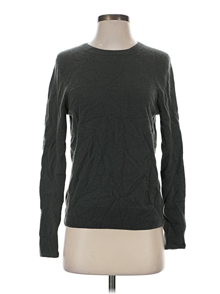 Pre-owned Quince Cashmere Pullover Sweater In Gray