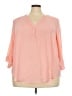 Torrid 100% Polyester Pink 3/4 Sleeve Blouse Size 3X Plus (3) - photo 1
