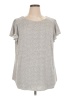 Adrianna Papell Gray Short Sleeve Top Size 1X - photo 1