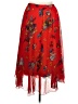 Vince Camuto 100% Polyester Floral Red Casual Skirt Size XL - photo 1