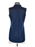 Perseption Concept Polka Dots Blue Sleeveless Blouse Size S - photo 2