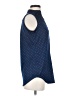 Perseption Concept Polka Dots Blue Sleeveless Blouse Size S - photo 4