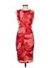 Vince Camuto 100% Polyester Graphic Animal Print Argyle Aztec Or Tribal Print Damask Fair Isle Floral Jacquard Houndstooth Marled Ombre Paisley Plaid Tie-dye Tropical Stripes Red Cocktail Dress Size 10 - photo 1