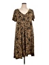 Roaman's Paisley Brown Casual Dress Size 14 Petite (M) - photo 1