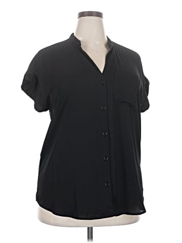 New York & Company Short Sleeve Blouse (view 1)