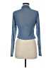 Motel 100% Polyester Blue Long Sleeve Blouse Size M - photo 2