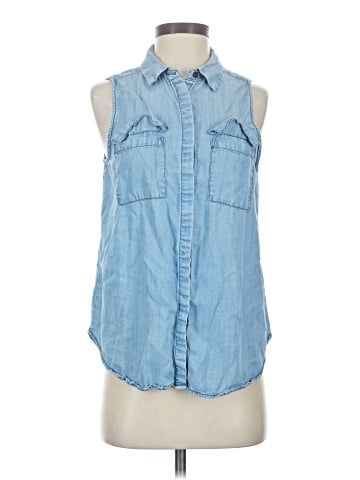 Who What Wear Sleeveless Button-Down Shirt (view 1)