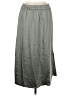 Gap 100% Polyester Solid Gray Casual Skirt Size Med Petite - photo 1