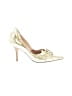 Moschino 100% Leather Metallic Gold Heels Size EU 35 - photo 1