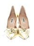 Moschino 100% Leather Metallic Gold Heels Size EU 35 - photo 2