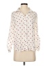 Aqua 100% Rayon Hearts Ivory 3/4 Sleeve Blouse Size S - photo 1