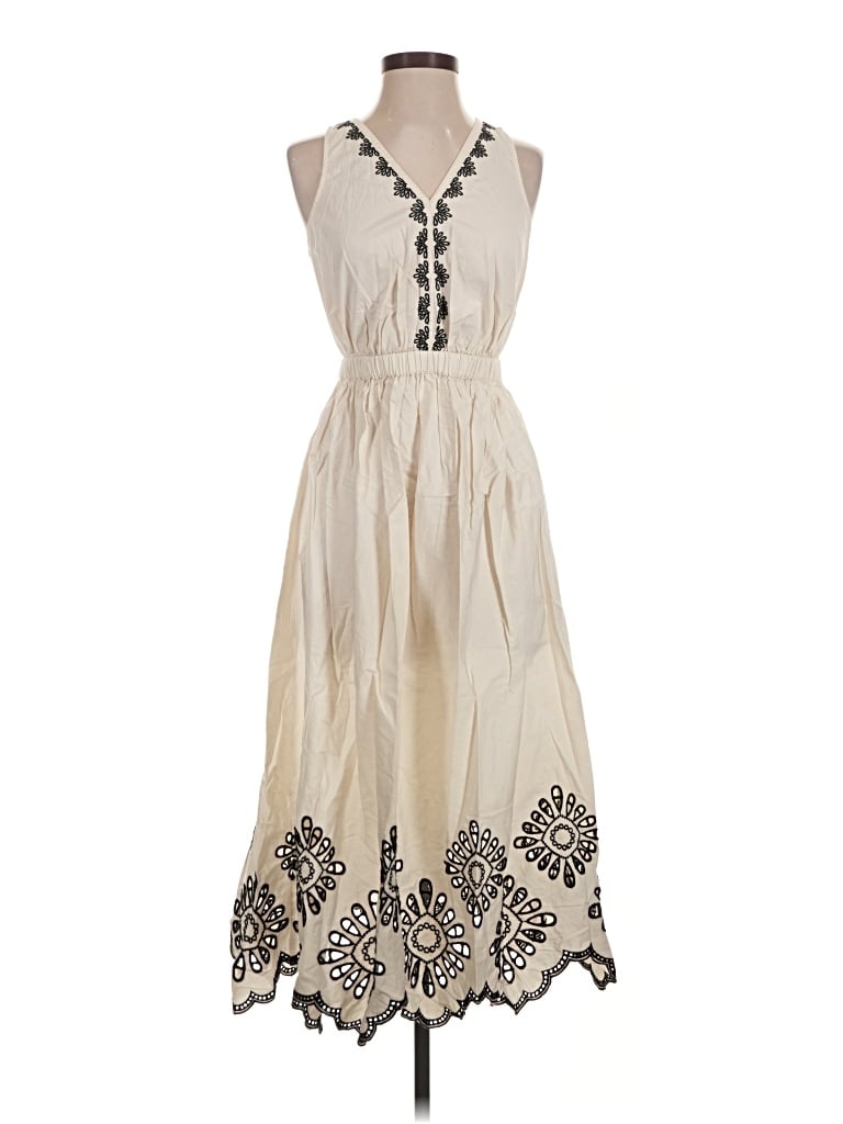 Pre-owned Universal Thread Casual Dress In Ivory