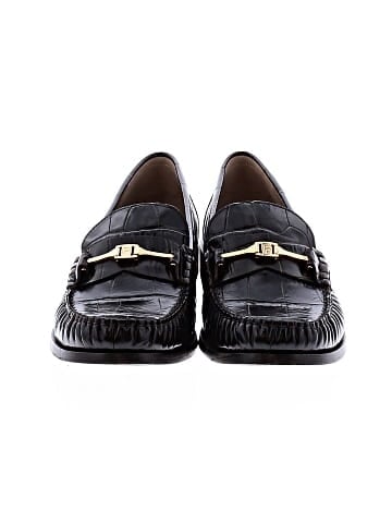 Salvatore Ferragamo Leather Croc Embossed Loafers (view 2)