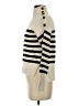 Happily Grey Stripes Ivory Turtleneck Sweater Size XS - photo 5