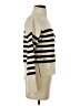 Happily Grey Stripes Ivory Turtleneck Sweater Size XS - photo 4