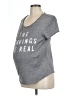 Isabel Maternity Gray Short Sleeve T-Shirt Size Lg Maternity - photo 1