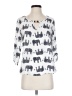 A'gaci White 3/4 Sleeve Blouse Size S - photo 1