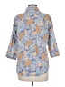 Woolrich 100% Cotton Paisley Blue 3/4 Sleeve Button-Down Shirt Size M - photo 2