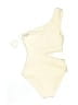 MICHAEL Michael Kors Solid Ivory One Piece Swimsuit Size 6 - photo 2