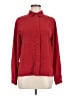 Pappagallo 100% Polyester Red Long Sleeve Blouse Size 6 - photo 1