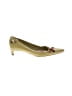 Prada 100% Leather Gold Green Vintage Pumps Size EU 36 1/2 - photo 1