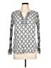 Ann Taylor LOFT 100% Rayon Silver Long Sleeve Blouse Size L - photo 1
