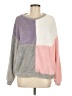 Shein 100% Polyester Color Block Gray Pullover Sweater Size 6 - photo 1