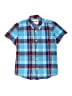 Levi's 100% Cotton Plaid Blue Short Sleeve Button-Down Shirt Size 8 - 10 - photo 1