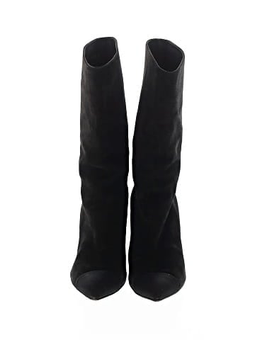 Chanel Gabrielle Coco Satin Suede Short Boots (view 2)