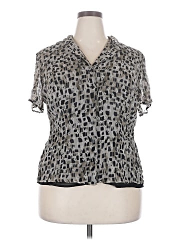 Jones New York Collection Short Sleeve Silk Top (view 1)
