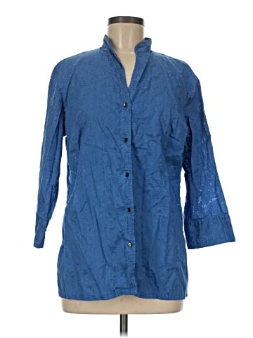 Liz Claiborne 3/4 Sleeve Button-Down Shirt (view 1)