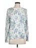 Lands' End 100% Supima Cotton Paisley White Pullover Sweater Size L - photo 1