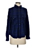 Sanctuary 100% Rayon Plaid Blue Long Sleeve Button-Down Shirt Size S - photo 1