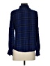Sanctuary 100% Rayon Plaid Blue Long Sleeve Button-Down Shirt Size S - photo 2