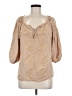 Solitaire Tan 3/4 Sleeve Blouse Size M - photo 1