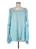 En Creme 100% Rayon Teal Long Sleeve Blouse Size M - photo 1