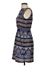 Speed Control 100% Polyester Print Blue Casual Dress Size S - photo 5