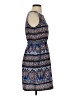 Speed Control 100% Polyester Print Blue Casual Dress Size S - photo 4