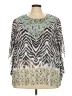 JM Collection 100% Polyester Silver 3/4 Sleeve Blouse Size 2X - photo 1