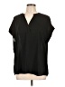 Vince Camuto 100% Polyester Black Short Sleeve Blouse Size L (estimated) - photo 1