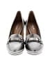 Coach 100% Leather Metallic Silver Heels Size 7 - photo 2