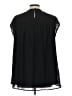 DR2 100% Polyester Black Short Sleeve Blouse Size L - photo 2