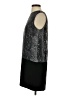 Rebecca Taylor 100% Polyester Graphic Silver Cocktail Dress Size 4 - photo 5
