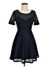Lush Stripes Black Casual Dress Size M - photo 1