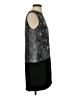 Rebecca Taylor 100% Polyester Graphic Silver Cocktail Dress Size 4 - photo 4
