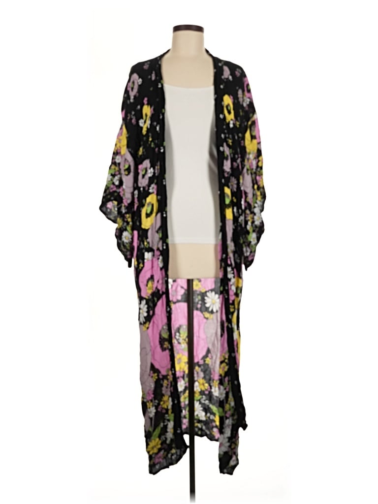 Pre-owned Free People Kimono In Black