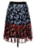 Ann Taylor 100% Polyester Print Blue Casual Skirt Size 10 (petite) - photo 2