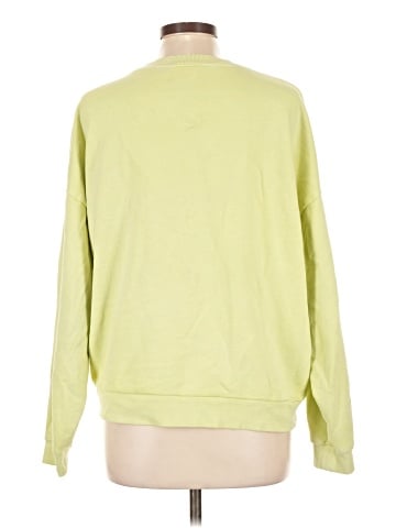 Madewell Garment-Dyed Oversized Sweatshirt in Faded Neon (view 2)